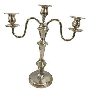 VTG FB Rogers 7583  Silver Candelabra Candle Holder Holiday 13 x 13 Bridgerton